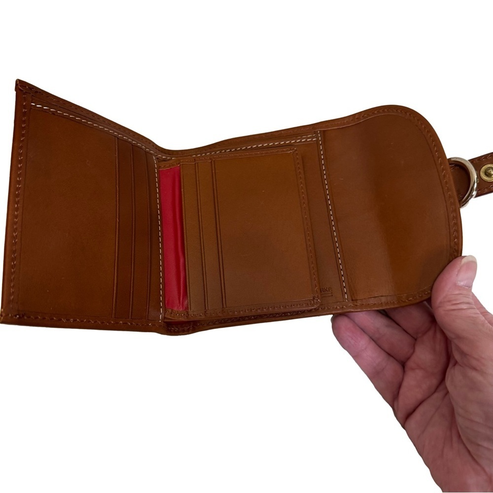 Dooney & Bourke Alto Collection Orange Leather Wallet Croc Embossed Vintage NWOT - Picture 8 of 13